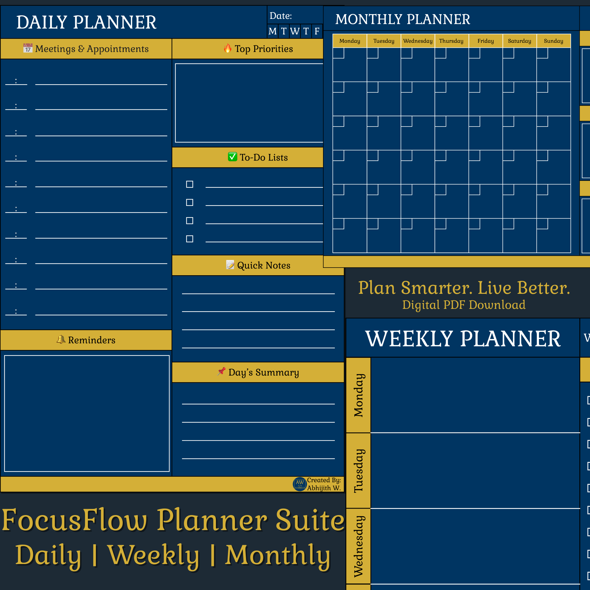 🌟 FocusFlow Planner Suite