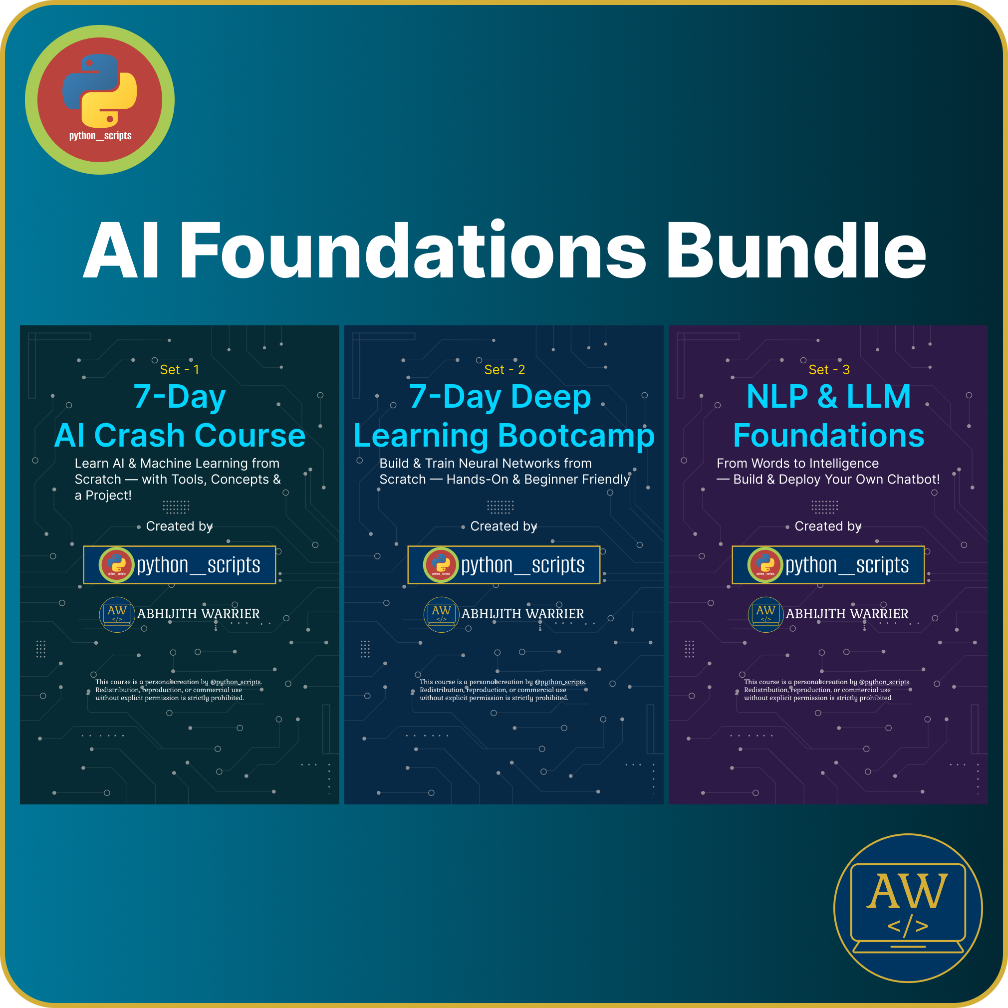 AI Foundations Bundle — From AI Basics to Deep Learning & NLP