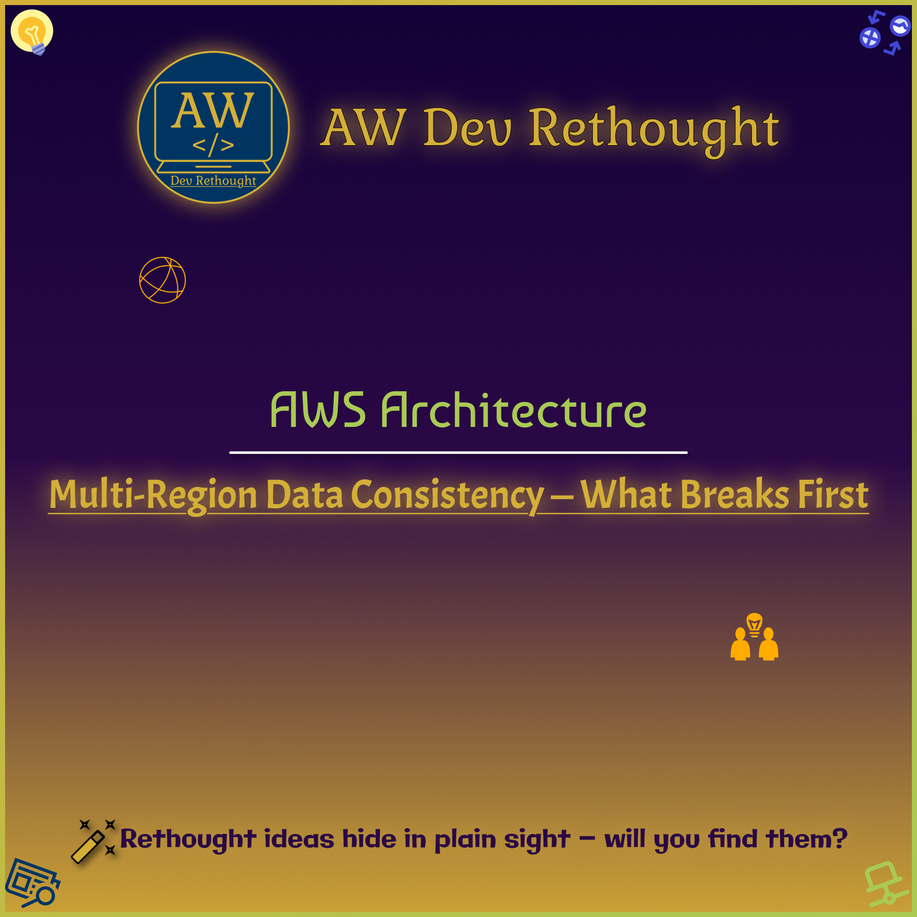 AWS Architecture: Multi-Region Data Consistency — What Breaks First