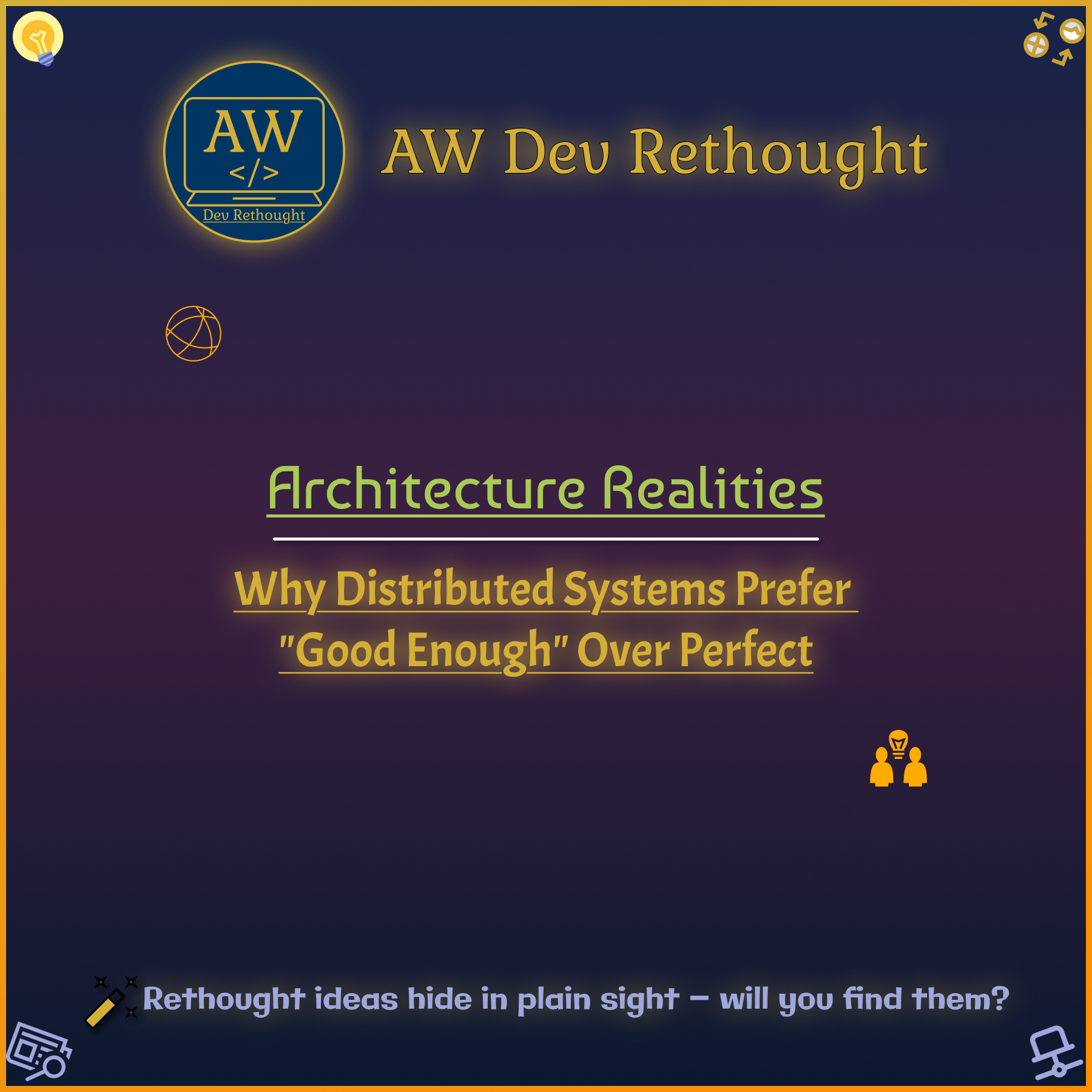 Architecture Realities: Why Distributed Systems Prefer "Good Enough" Over Perfect