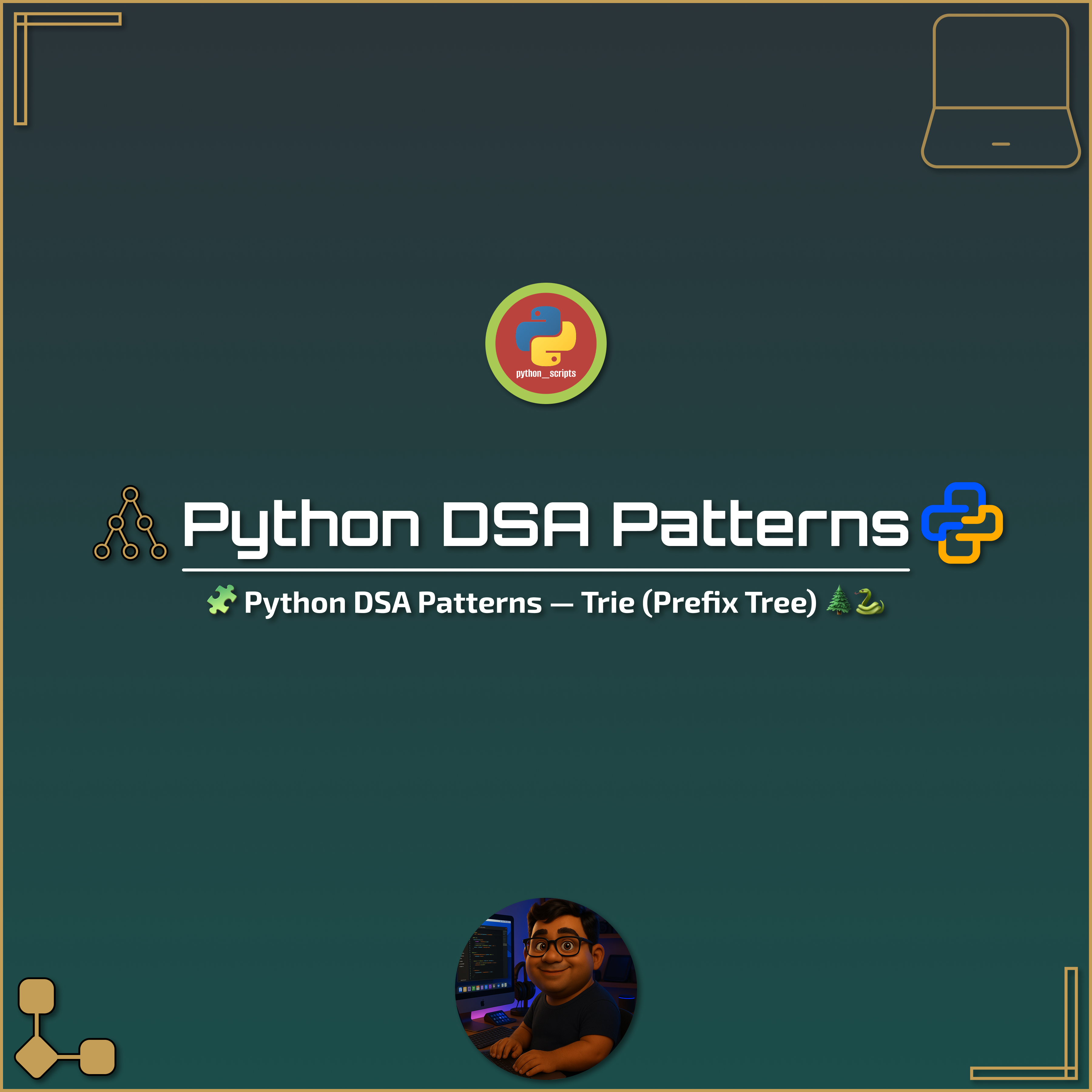 🧩 Python DSA Patterns — Trie (Prefix Tree) 🌲🐍