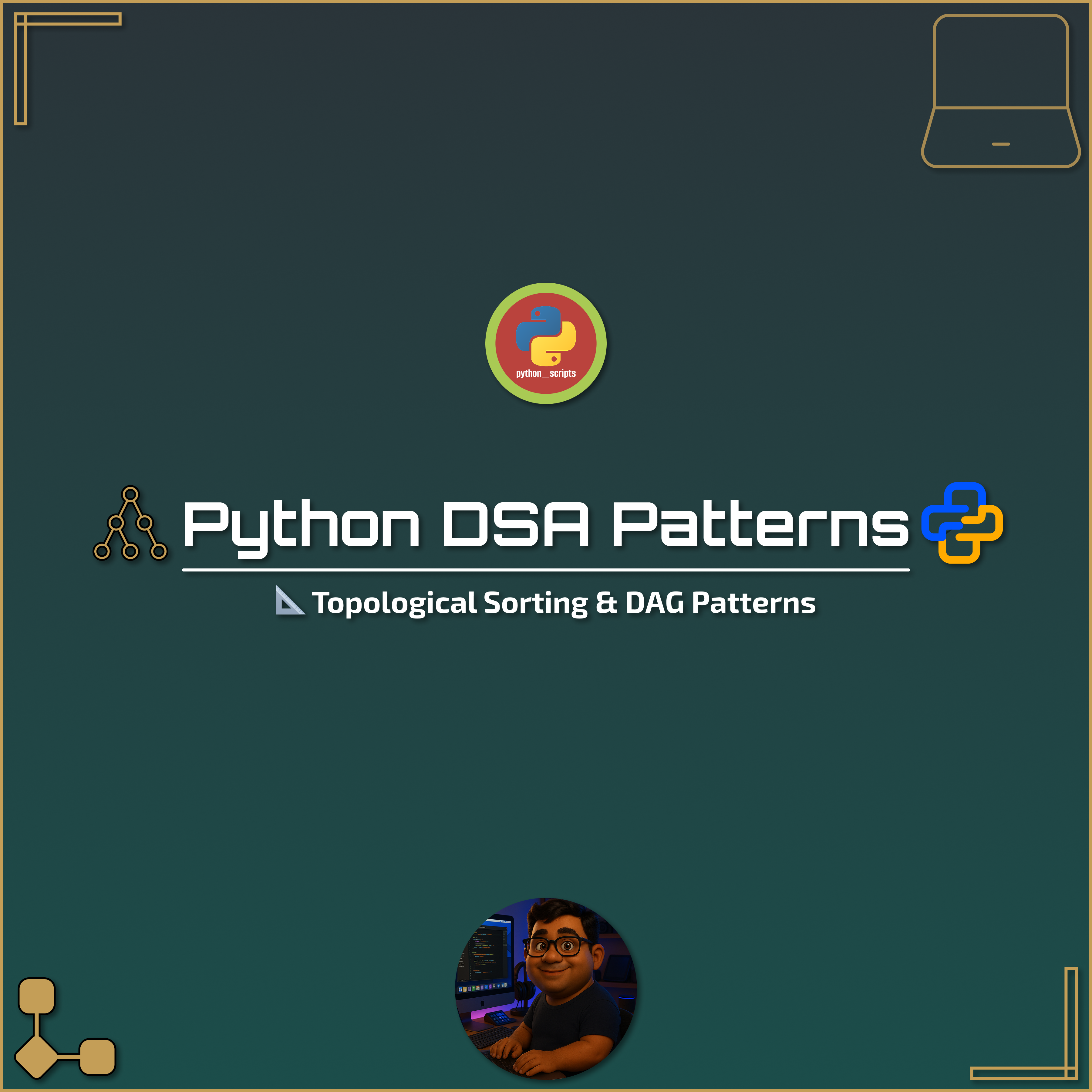 🧩 Python DSA Patterns — Topological Sorting 📐🐍