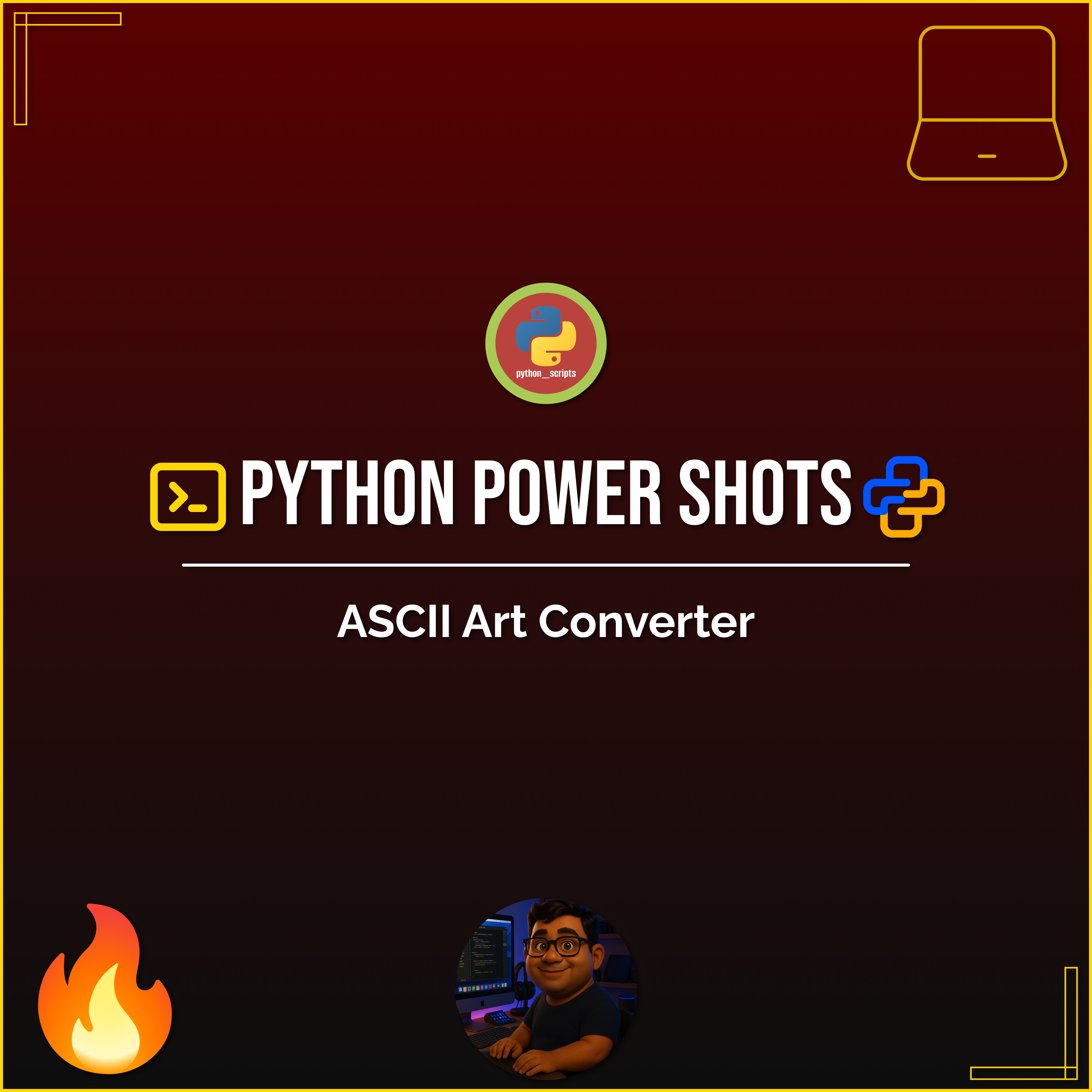 ⚡ Python Power Shots – 🔡 ASCII Art Converter