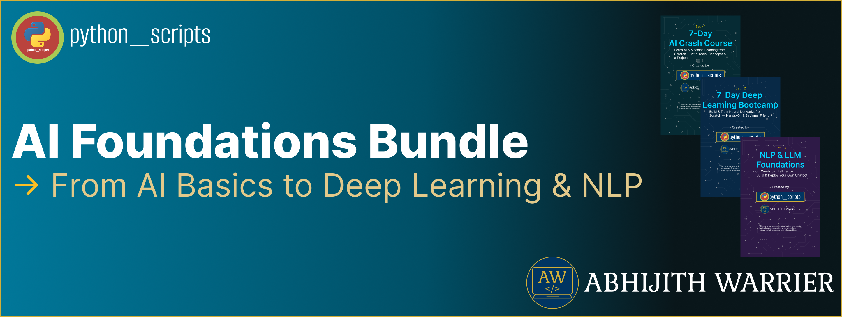 AI Foundations Bundle — From AI Basics to Deep Learning & NLP Cover