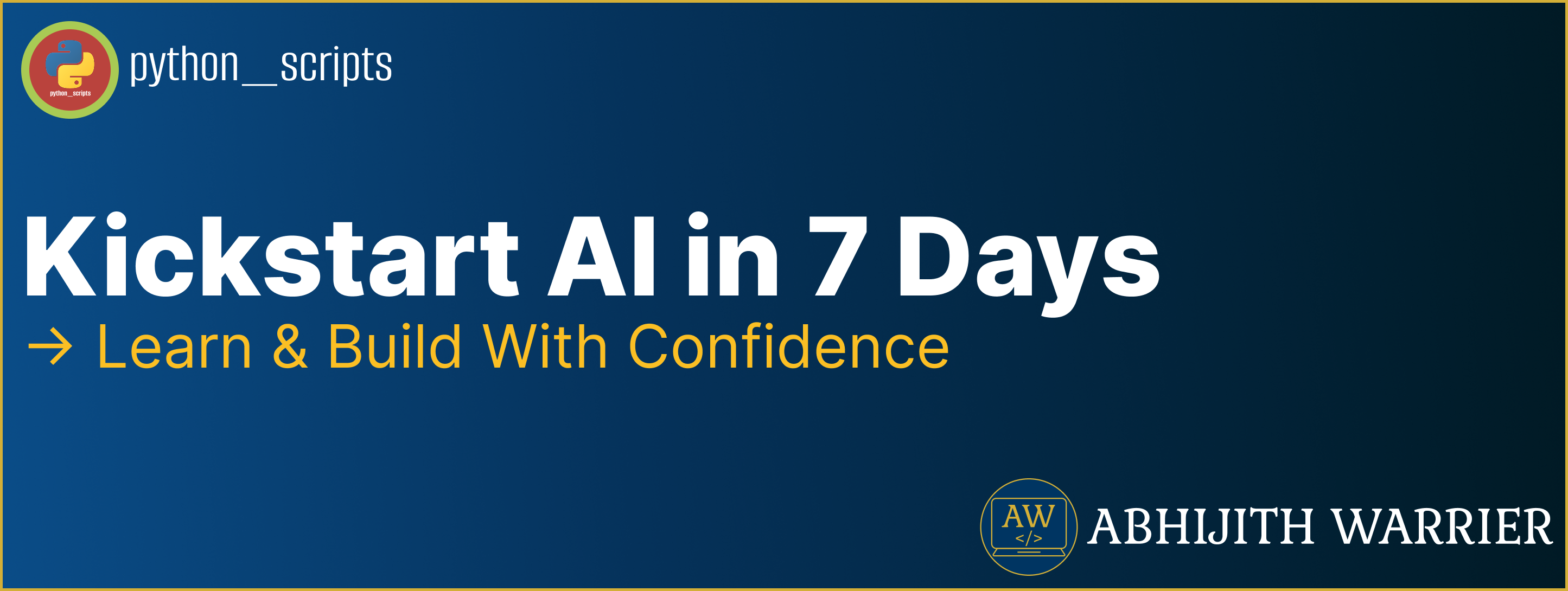 7-Day AI Crash Course – Learn AI & Machine Learning from Scratch Cover
