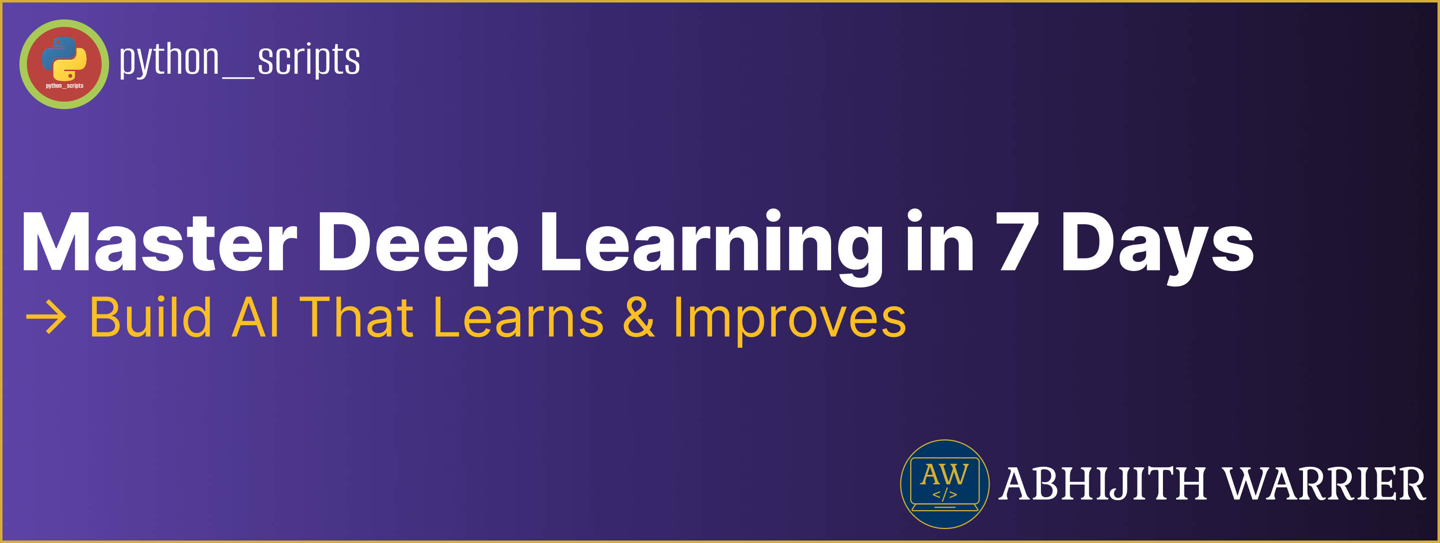 7-Day Deep Learning Bootcamp — Build & Train Neural Networks from Scratch Cover