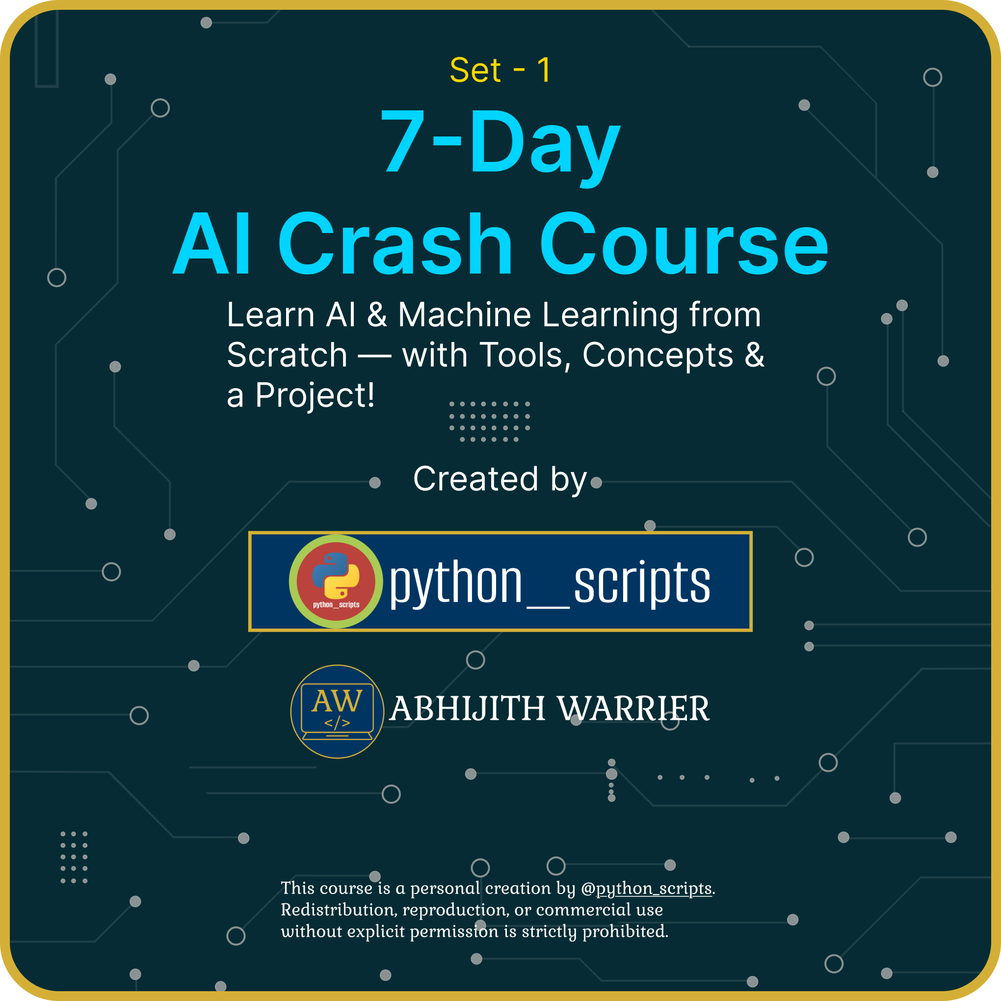 7-Day AI Crash Course – Learn AI & Machine Learning from Scratch