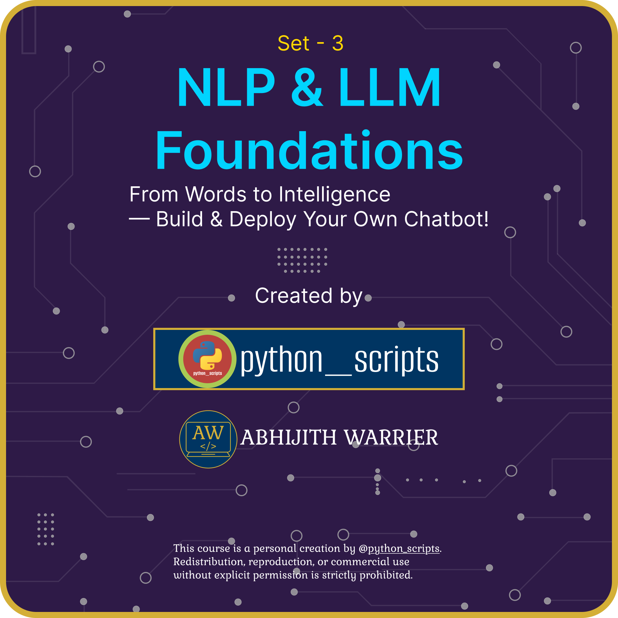 NLP & LLM Foundations — From Words to Intelligence — Build & Deploy Your Own Chatbot!
