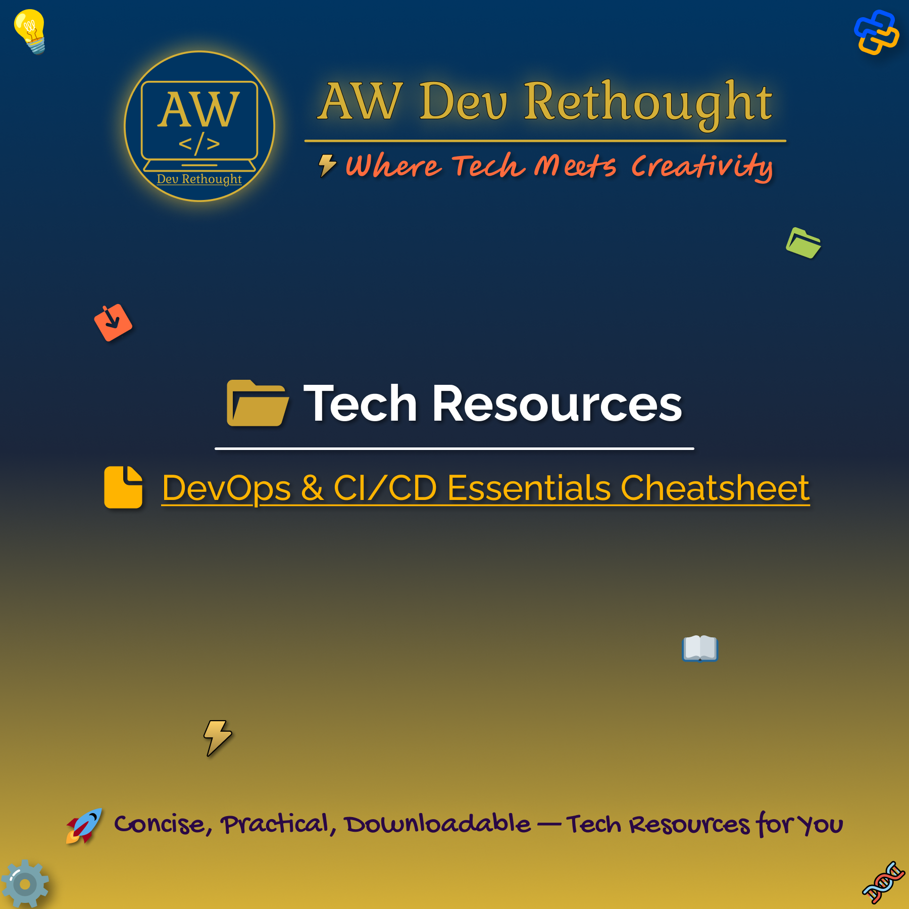 DevOps & CI/CD Essentials Cheatsheet