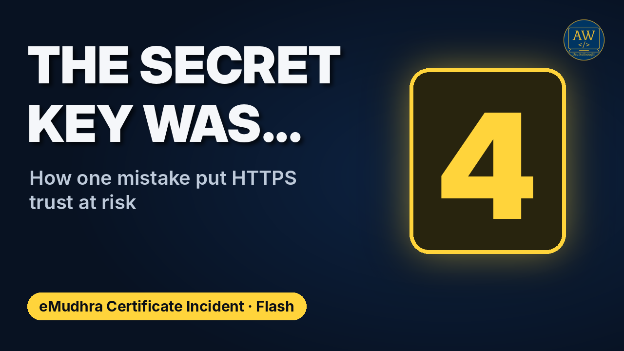 The Private Key Was 4: How eMudhra's Mistake Put HTTPS Trust at Risk